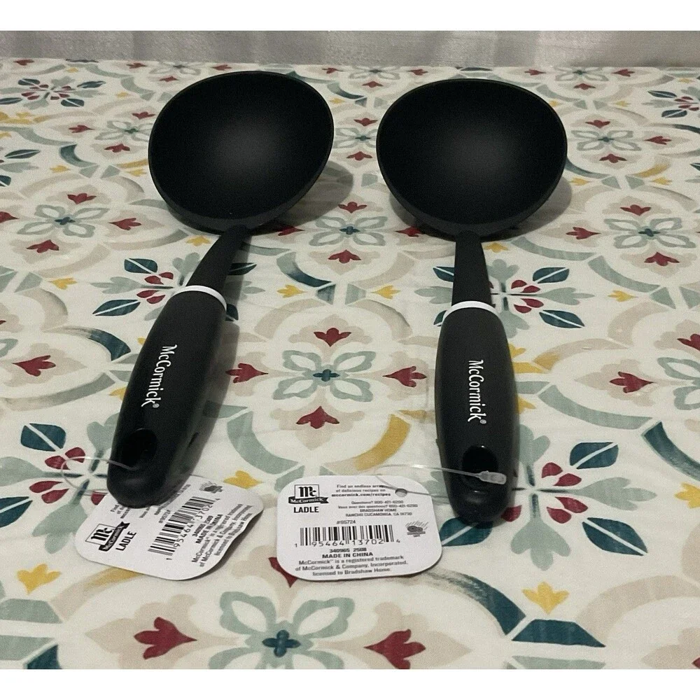 New Plastic  Black Ladle-McCormick-Kitchen-Cabin-Home-Camping-Church-Pot(1 UNIT)